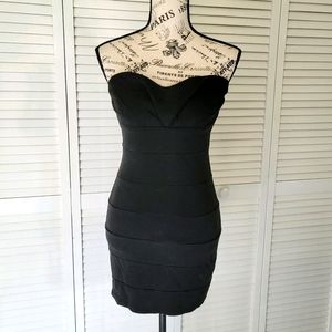 Forever 21 Black Strapless Bodicon Dress